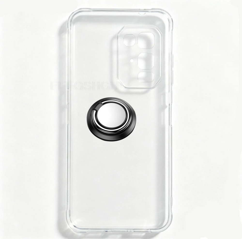 Blackview Fort 5 Protective TPU Silicone Phone Case with Back Ring Holder Bracket, 6.78 Display Compatibility