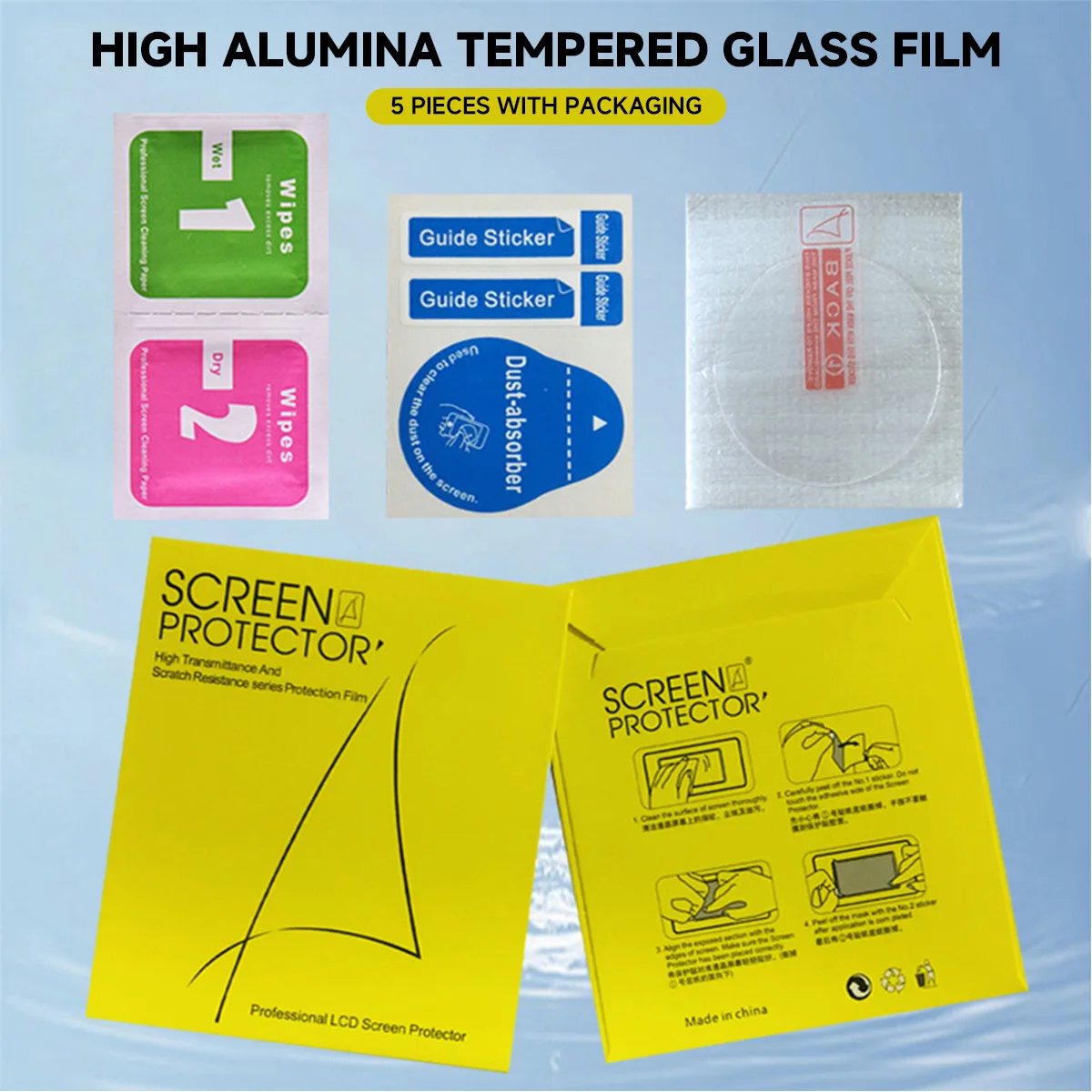 Premium Tempered Glass Smartwatch Screen Protector - Ultra-Clear 9H Hardness, 2.5D Film Design