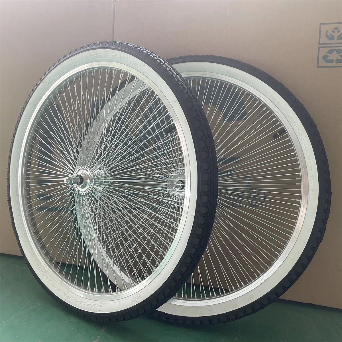 Beach Cruiser 26 Spoke Bike Wheels 26inch Beach Retro Bike 140pcs