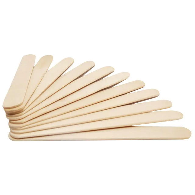 50Pcs Wooden Ice Cream Sticks Wooden Popsicle Sticks Wood Sticks Kids Hand  Crafts Art Cake Tool DIY Craft Sticks