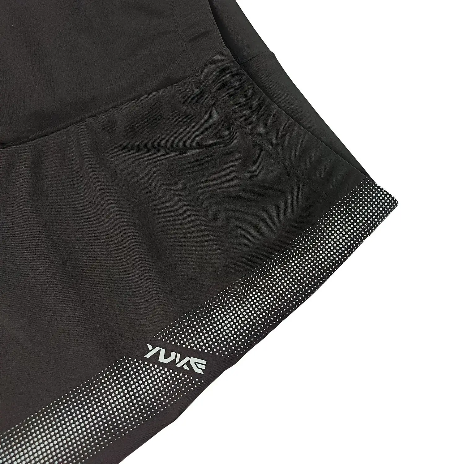 YUKE Professional Men's Swimming Trunks Shorts Long to Knee Competitive Swim Training Swimsuit Men Pants Quick dry Black