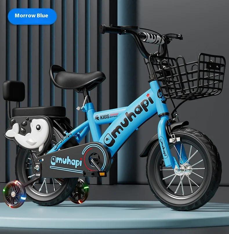 Bicycle2-8Years Bicicleta con ruedas auxiliares para bicicleta con pedales de 12-20 pulgadas