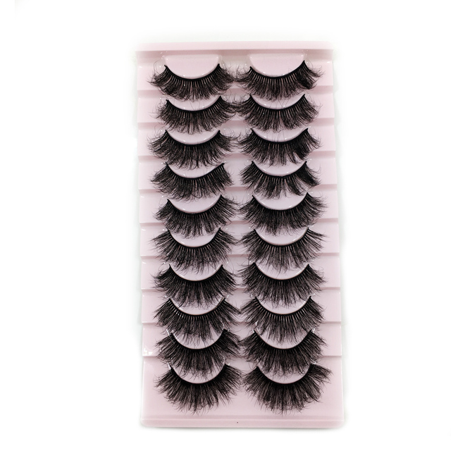 5/8/10/20 Pairs 3D Mink Lashes Natural False Eyelashes Dramatic Fluffy Soft Wispy Volume Cross Reusable Fake Eyelash  MaKeup