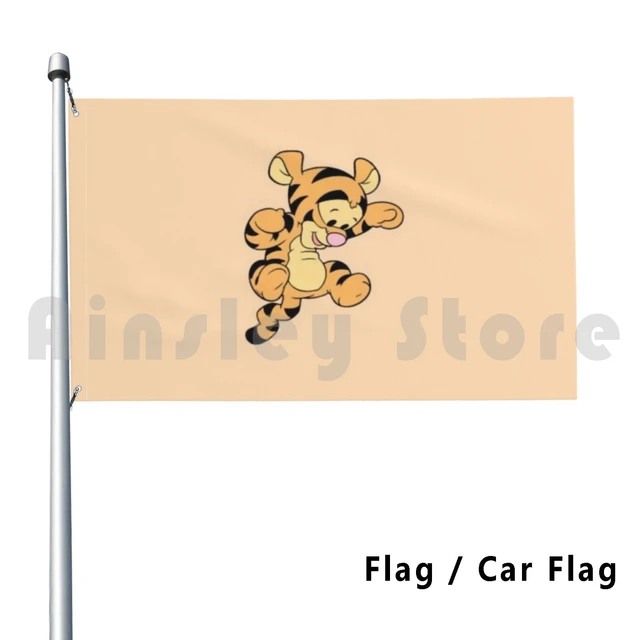 Tigger Flag Car Flag Printing Custom Tigger Cartoon Teddy Bear Cub Orange  Black Yellow Pink Child Coraliepltr26 - AliExpress