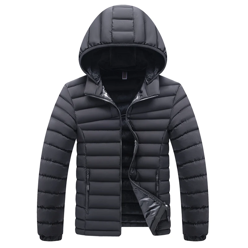Male Puffer Jacket Winter Patchwork Thick Outdoor Windproof Waterproof Hooded Coat Parka Jackets Mens