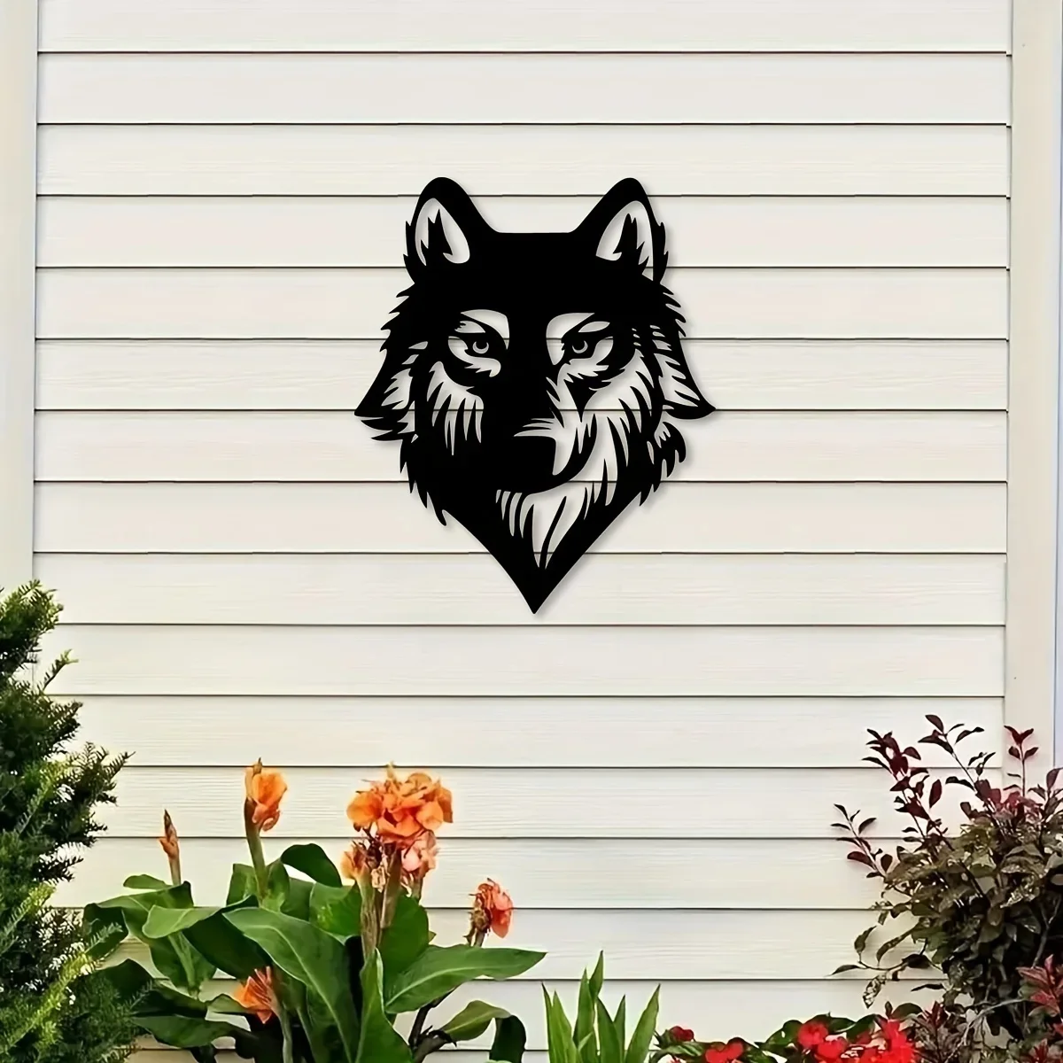 

1pc Wolf Head Iron Indoor Outdoor Crafts, Interior Decoration, Great For Living Room Bedroom, Outdoor Wall Decoration
