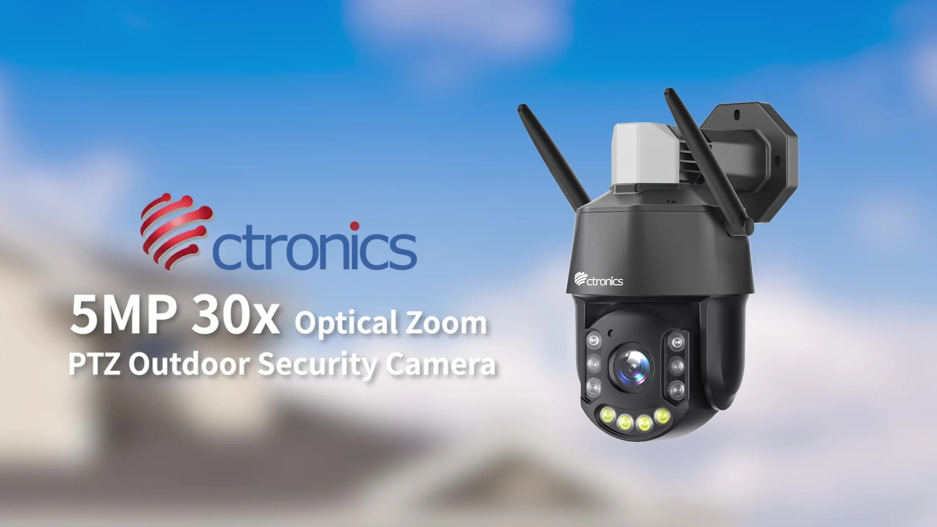 ctronics 4k 8MP Indoor Surveillance Camera, 2.4/5GHz WLAN, Car Tracking, AI Person/Pet Recognition, 360°PTZ Mobile Phone or PC, 24/7, Cloud/256GB TF Card Memory, FTP/NVR/NAS