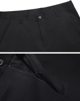 Male Pants Stretch Solid Black Smart Casual Men’s Trousers Office Quick Dry Suit Pants New Spring Autumn Korean Straight Pants