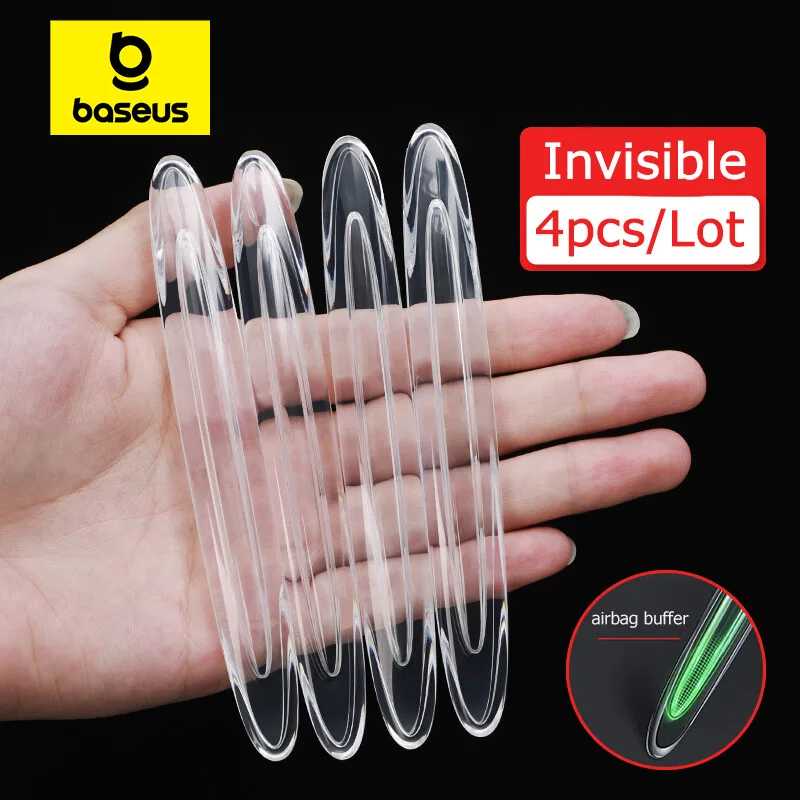 Car Door Protector 4Pcs Car Door Protector Transparent TPU Auto Guard Protective Bumper Scratch Protector Car Rubber Door Edge Protection