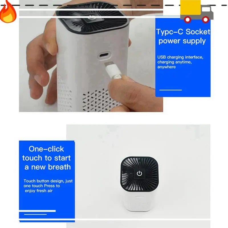 Air Purifier Car Negative Generator Remove Formaldehyde Deodorizer Smoke Washer Vehicle Air Cleaner Home