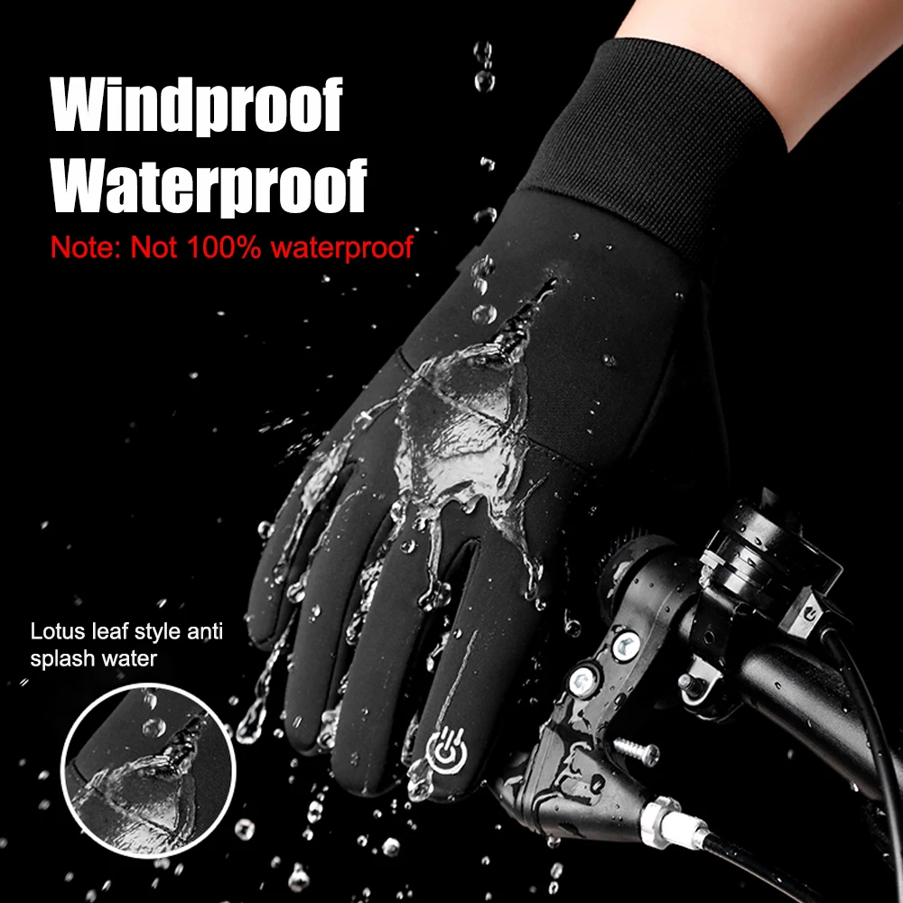 Winter Warm Gloves Men's Women's Windproof Waterproof Touch Screen Gloves Outdoor Fishing Running Cycling Skiing Gloves 2