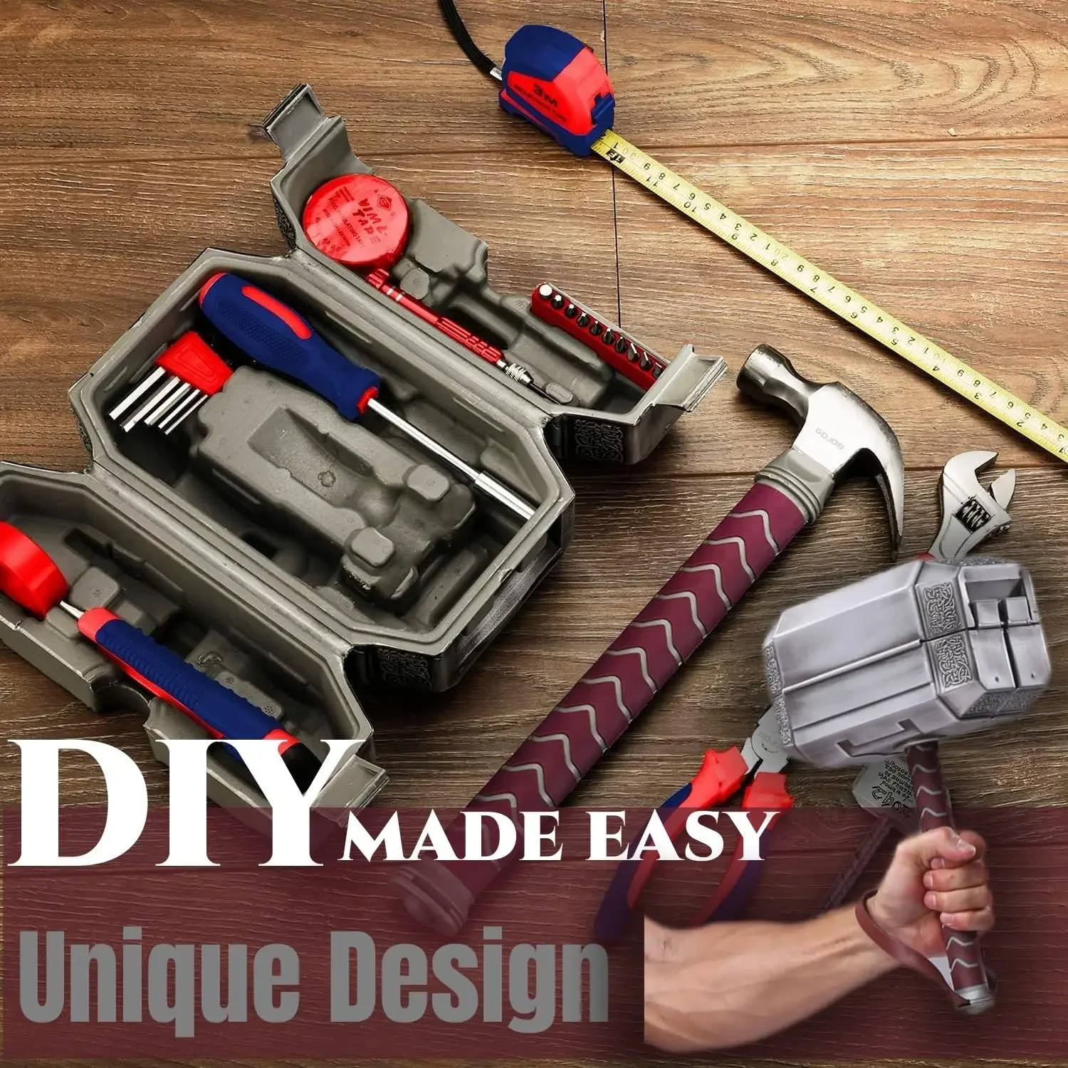 THOR Hammer Tool Set Home Tool Kit Plastic no test pen