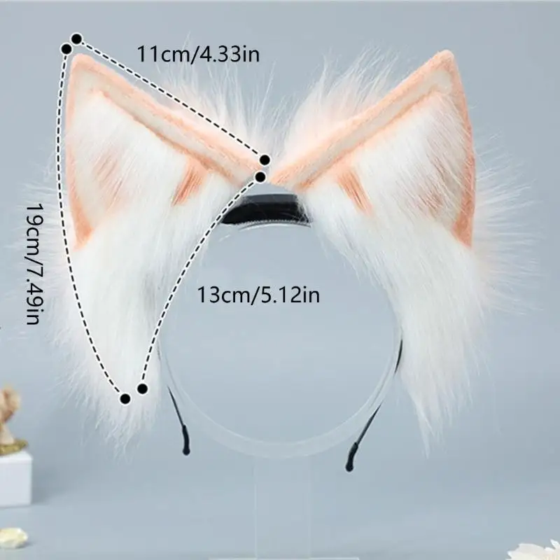 Anime Cosplay Props Hair Hoop Furry Dynamic Ear Halloween Headband Furry Kitten Animal Carnivals