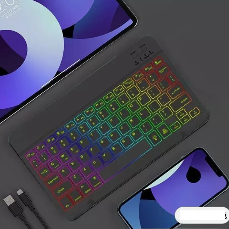Wireless backlight bluetooth keyboard, suitable for ipad mobile phone tablet