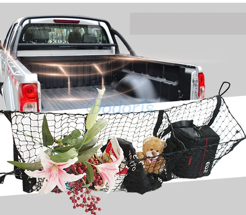 

Multipurpose Pick-Up Cargo Nets Car Trunk Luggage Storage Bag Car Storage Net Pick Up Trunk Organizer Gap Slit Filler Holder