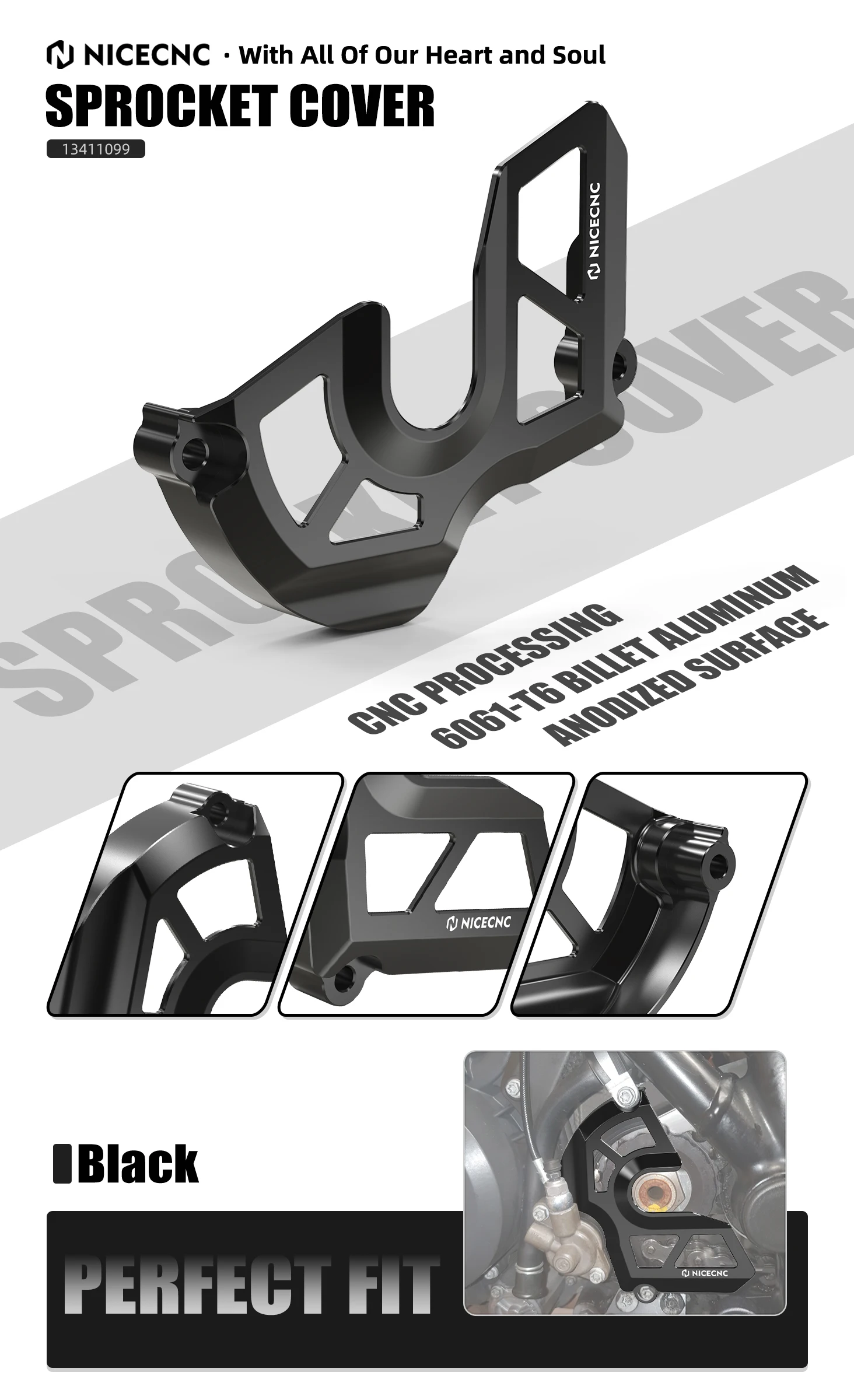 Für KTM 1290 Super Adventure R/S 2017–2020 Kettenschutzgehäuse Schoner Kettenradabdeckung 1290 Super Duke GT Duke R 1090 1190 Adventure R – Detail 1