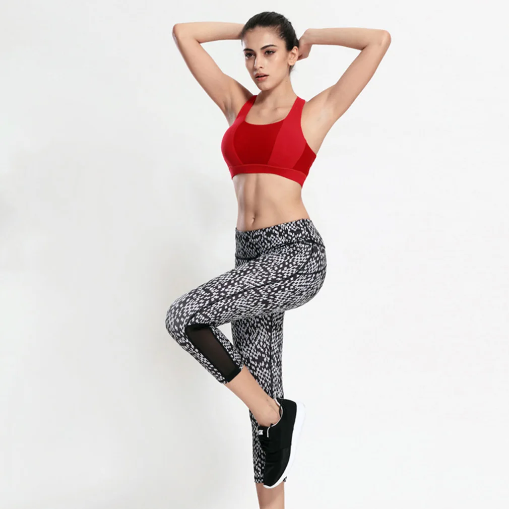 New Style Women Ladies Breathable Sports Yoga Fitness Padded Bra Running Push Up Seamless Overlapping Top Bras