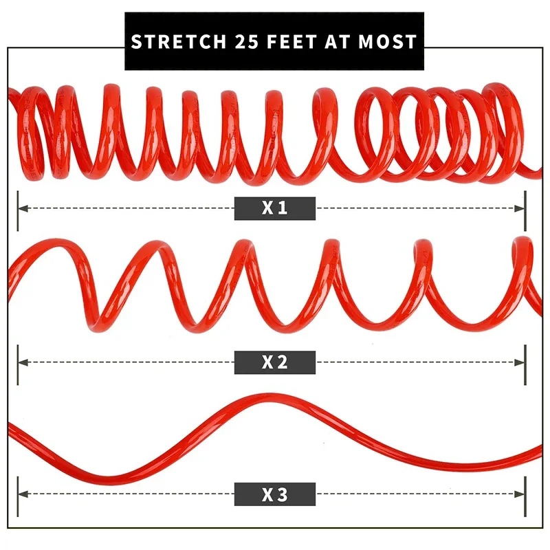 Pneumatic Tools Hose Air Pneumatic Hose Spiral Pipe Air Compressor Hose Long Pneumatic  Hose Air Compressors Outer Diameter