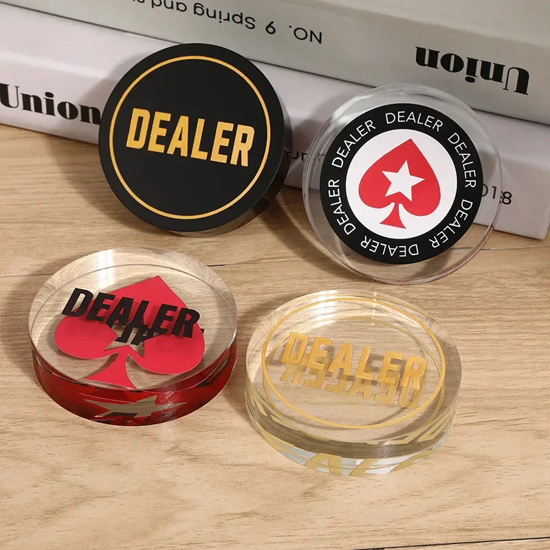 8CM 프로페셔널 텍사스 홀덤 딜러 버튼과 올인 블라인드 마커 포커 칩 액세서리 세트 (가정 또는 카지노 게임용)