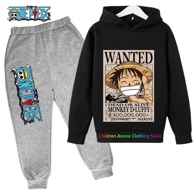 thumbnail image 1 of Conjunto de sudadera con capucha de One Piece de Anime nuevo de 2023, sudadera de Sonic para niños, jersey de Stranger Things, ropa de moda para bebés y niñas, 1 of 5