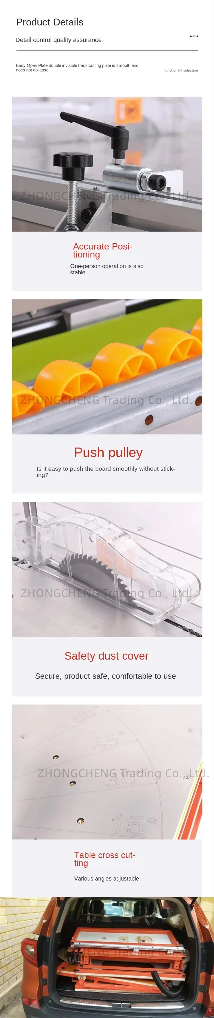 New Electric Dust-free Saw Table Woodworking Push Table Dongwei Mother-saw Brush