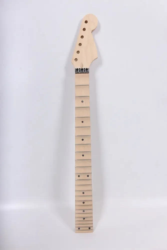 

New Guitar Neck Groove 25.5 Inch 24 Fret Maple Fretboard Locking Nut Dots Inlay Bolt on Heel with Side Dots Floyed Rose