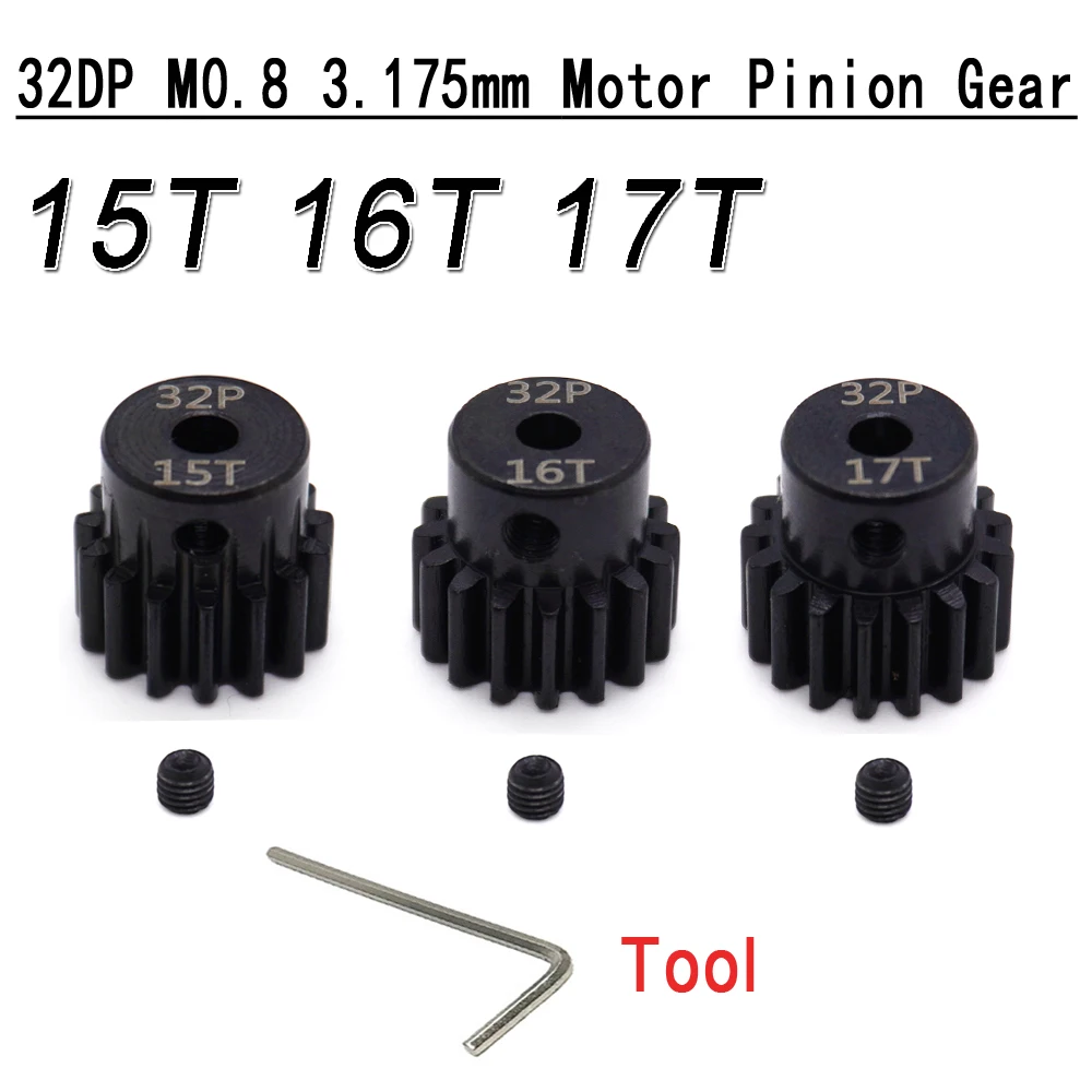 Pignons moteur RC pour voiture, avion, hélicoptère en métal argenté