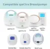 Backflow Protector Compatible with Spectra S2 Spectra S1 and 9 Plus Breastpump Replace Spectra Backflow Protector Pump Parts 3