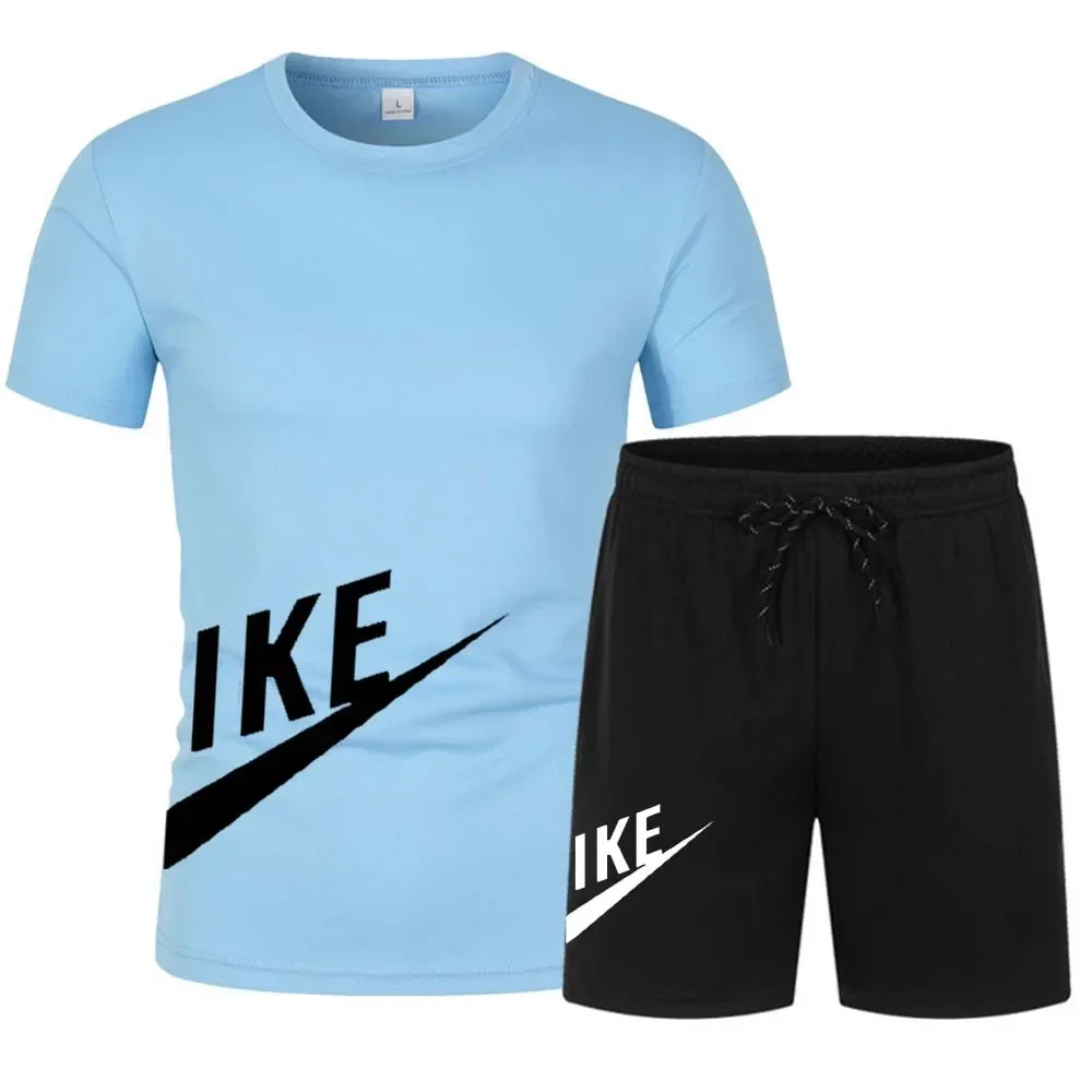 Summer Men's Sets Fashion Korean Tracksuit Men Short Sleeve T Shirts+sport Shorts Suit Men Casual Men Clothing Mens Joggers Sets