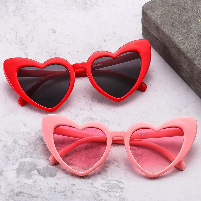 Mädchen Jungen Liebe Herz Geformt Neue Kinder Sonnenbrille Kinder  Sonnenbrille Gläser Baby Flexible Sicherheit Rahmen Brillen Outdoor Uv400 -  AliExpress