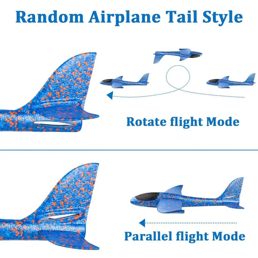 Foam Glider Planes Airplanes Hand Throwing toy 36cm 48cm Flight Mode Inertia Planes Model Aircraft for Kids Outdoor Sport 6