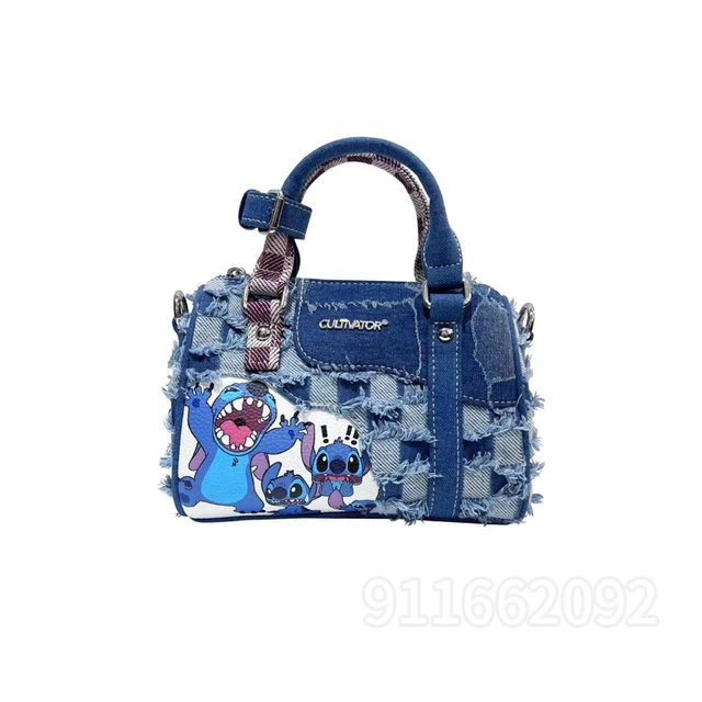 Borsa da donna originale Disney Stitch borsa obliqua monospalla da donna di marca di lusso borsa da cartone animato di grande capacità 2