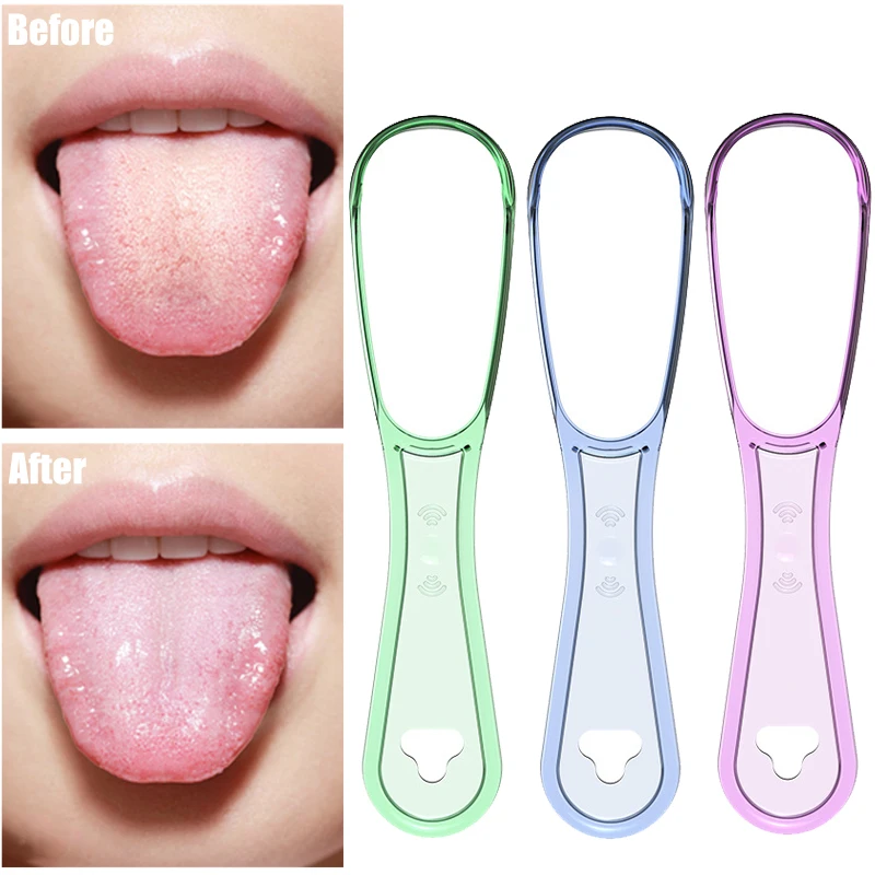 1pc Adult Silicone Tongue Scraper Tongue Cleaner Remove Halitosis Tongue Coating Oral Care Tongue Scraping Brush Oral Care Tool