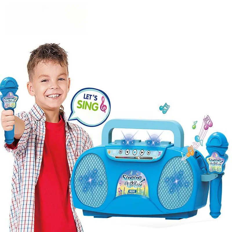 Portable Singing Machine With Microphone Home KTV Educational Toy Musical Instrument for Kid Indoor Party Singing Karaoke
