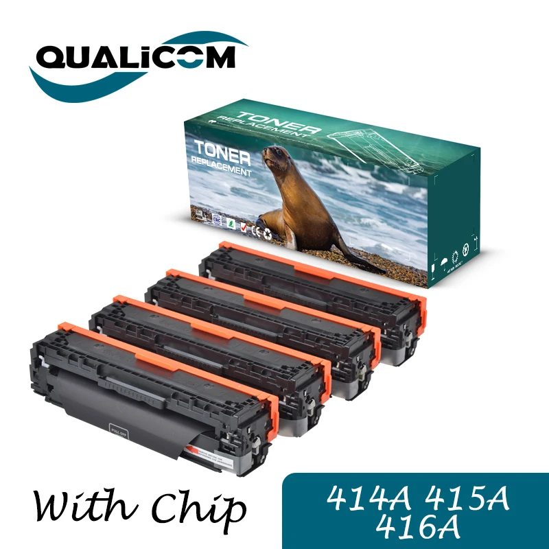 Qualicom 415a with chip toner cartridge for HP m479dw m479fdw M454dn M480f printer W2030A 414A 416A