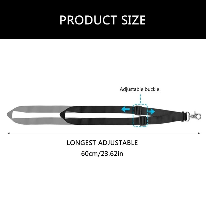 Sangle de télécommande FPV ELRS - Noir, 60 cm, confortable