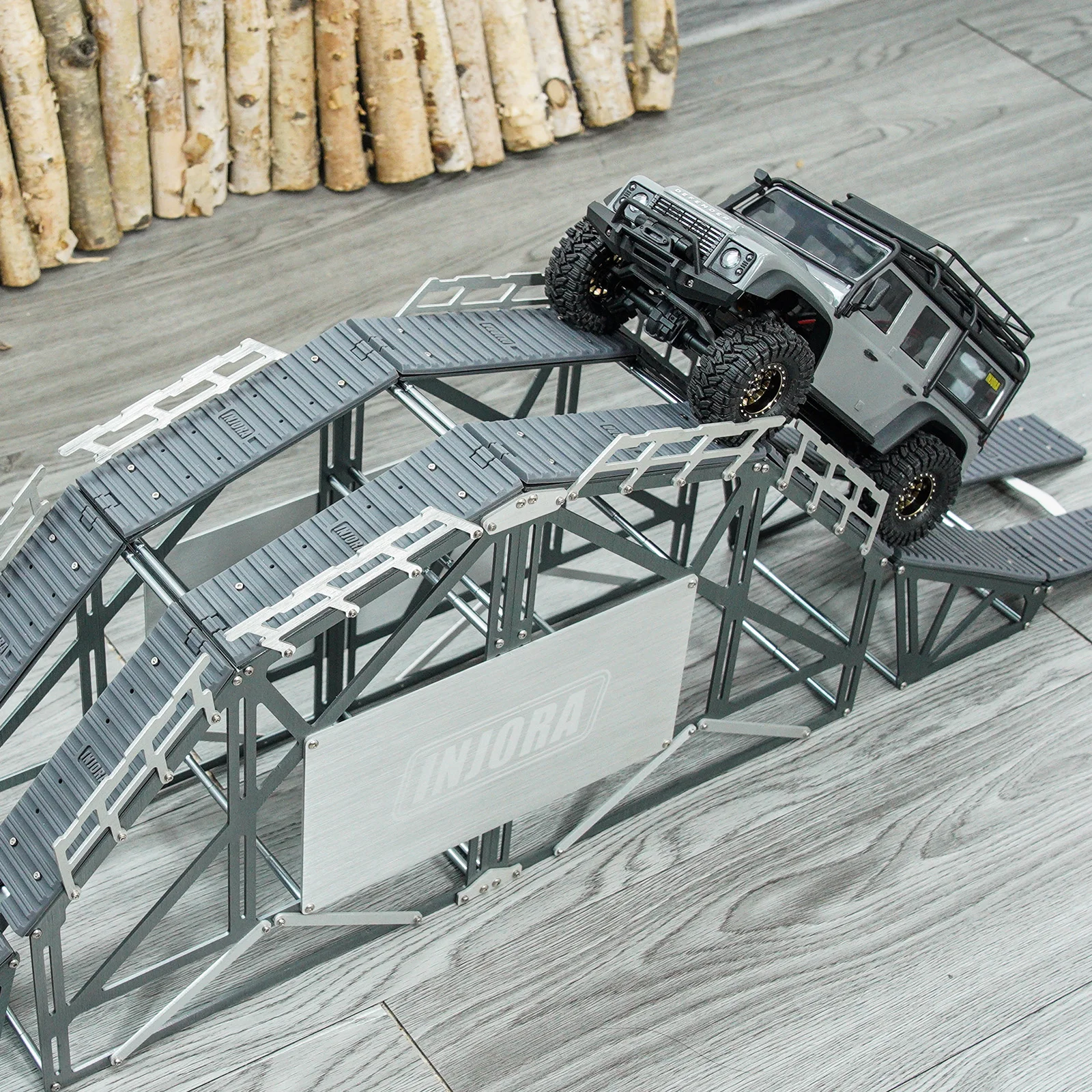 INJORA ブリッジコース1/18 1/24 京商TRX4 M ミニッツ4×4 INJORA Bridge Course Obstacle Kit for 1/18 1/24 RC Crawer