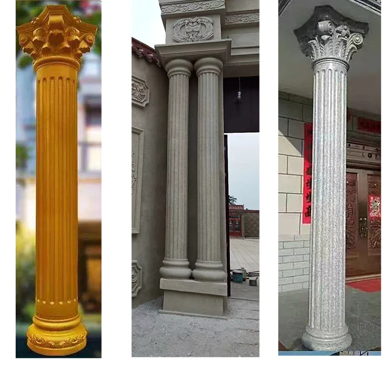 customized Roman column column foot mold round cement column head and ...
