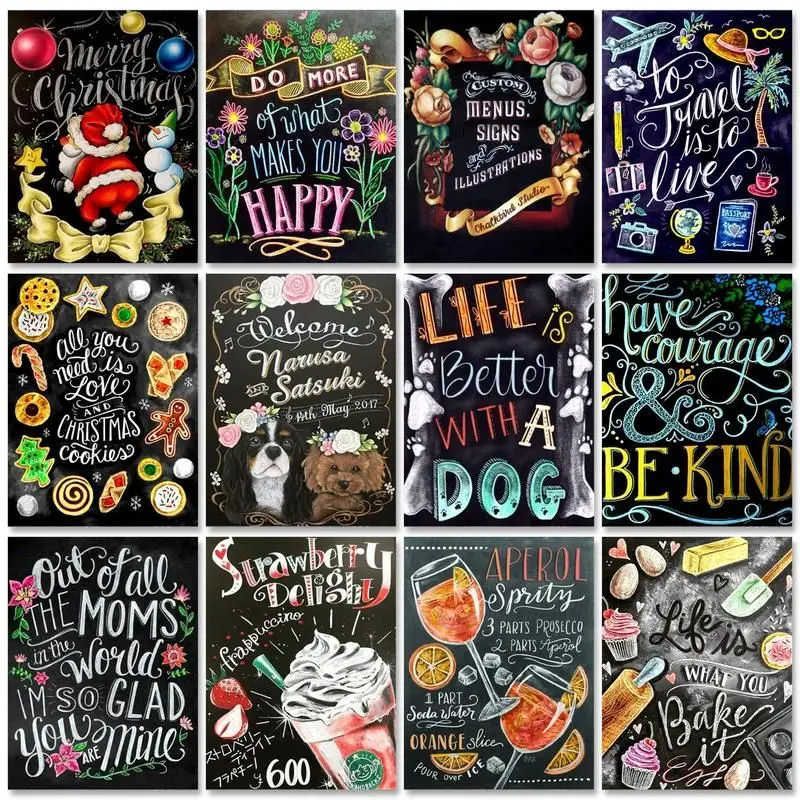 RUOPOTY 40x50cm Paint By Numbers For Adults Santa Claus Diy Frame