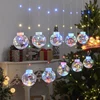Led Wishing Ball String Lights,Battery Powered Light,10 Lights Santa Window Ornaments for Living Room,Corridor,Yard,Winter Decor 2