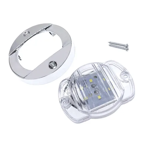 해양 보트 트랜섬 LED 선미 조명, 원형 콜드 화이트 LED 테일 램프, 요트 액세서리, 블루, 화이트, 옐로우, 그린, 레드, DC12V, 24V, 1 개 4