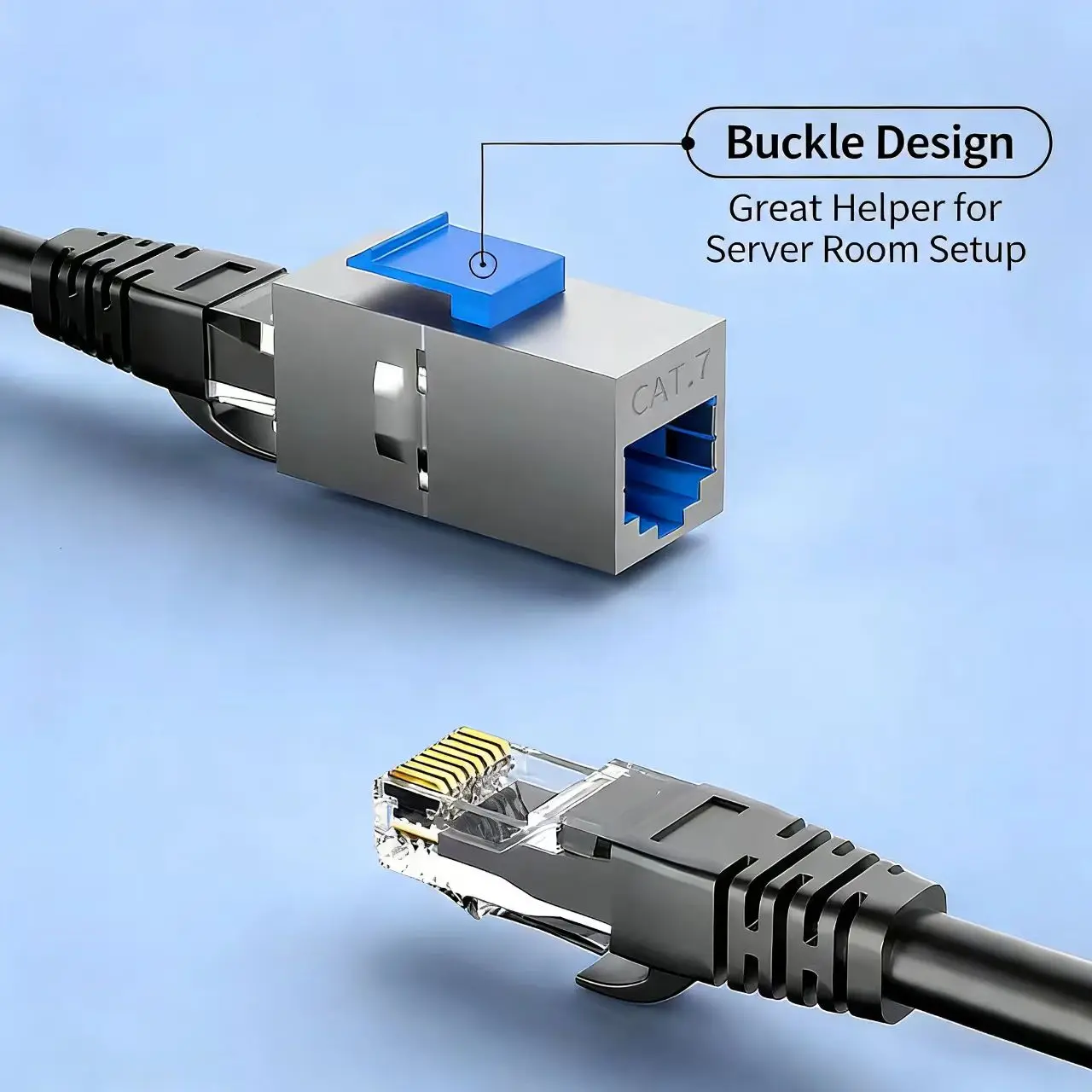 프로패치 업그레이드 Cat6a Cat7 RJ45 커플러 차폐형 암-암 10Gbps 이더넷 네트워크 케이블 연장 어댑터