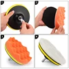SEAMETAL 3/4/5 Inch Car Polishing Sponge Pads Kit Foam Pad Buffer Kit Polishing Wax Pads for Car Motorcycle Removes Scratches 4