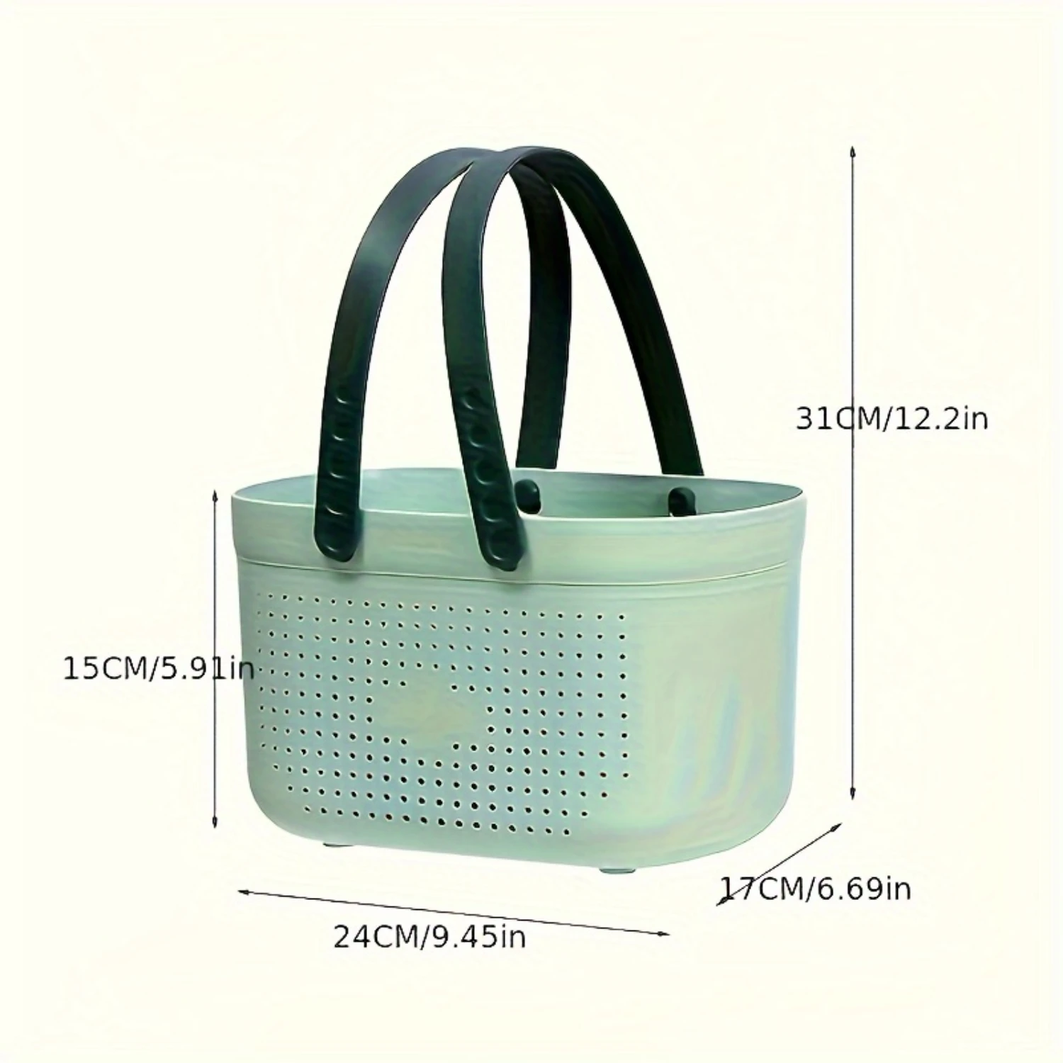 Portable Shower Caddy Basket Bathroom Organizer Handle Dorm Bath Accessory Bins 1pc