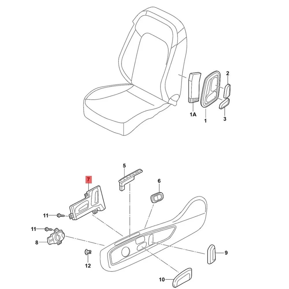 1Pcs 4GD959747 Front Left Seat Power Adjustment Switch For VW Magotan Touareg CC Audi A4 A5 S4 A6 Q5 8K0959747