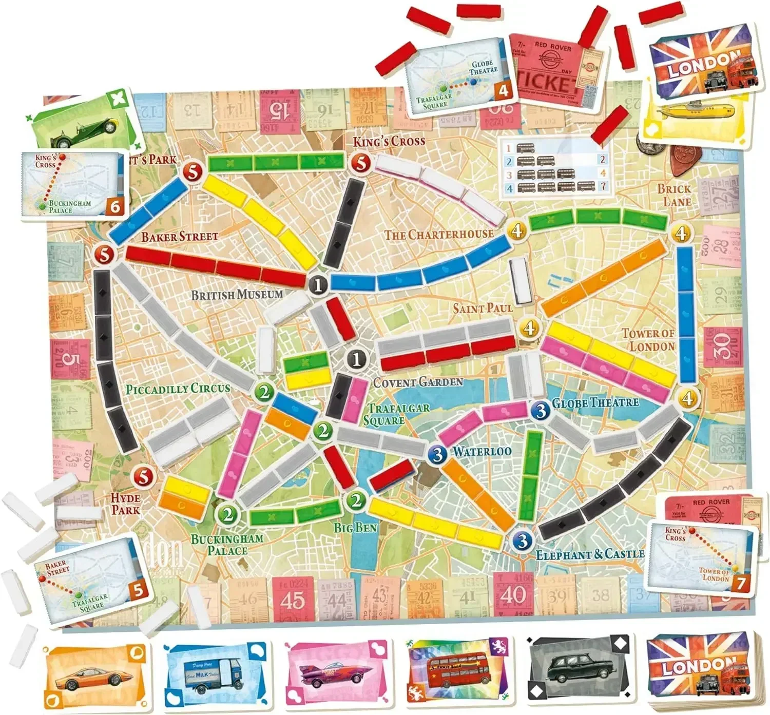 Ticket to Ride London Board Game English Family Multiplayer Friends Party Play Cards Game Plot Collection Toys Gifts 6