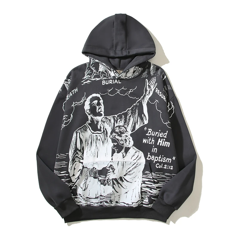 

Y2k Lover Character Print Digital Number Fleece Hooded Hoodies Unisex Pullover Streetwear Baggy Velvet Sweatshirts Oversized