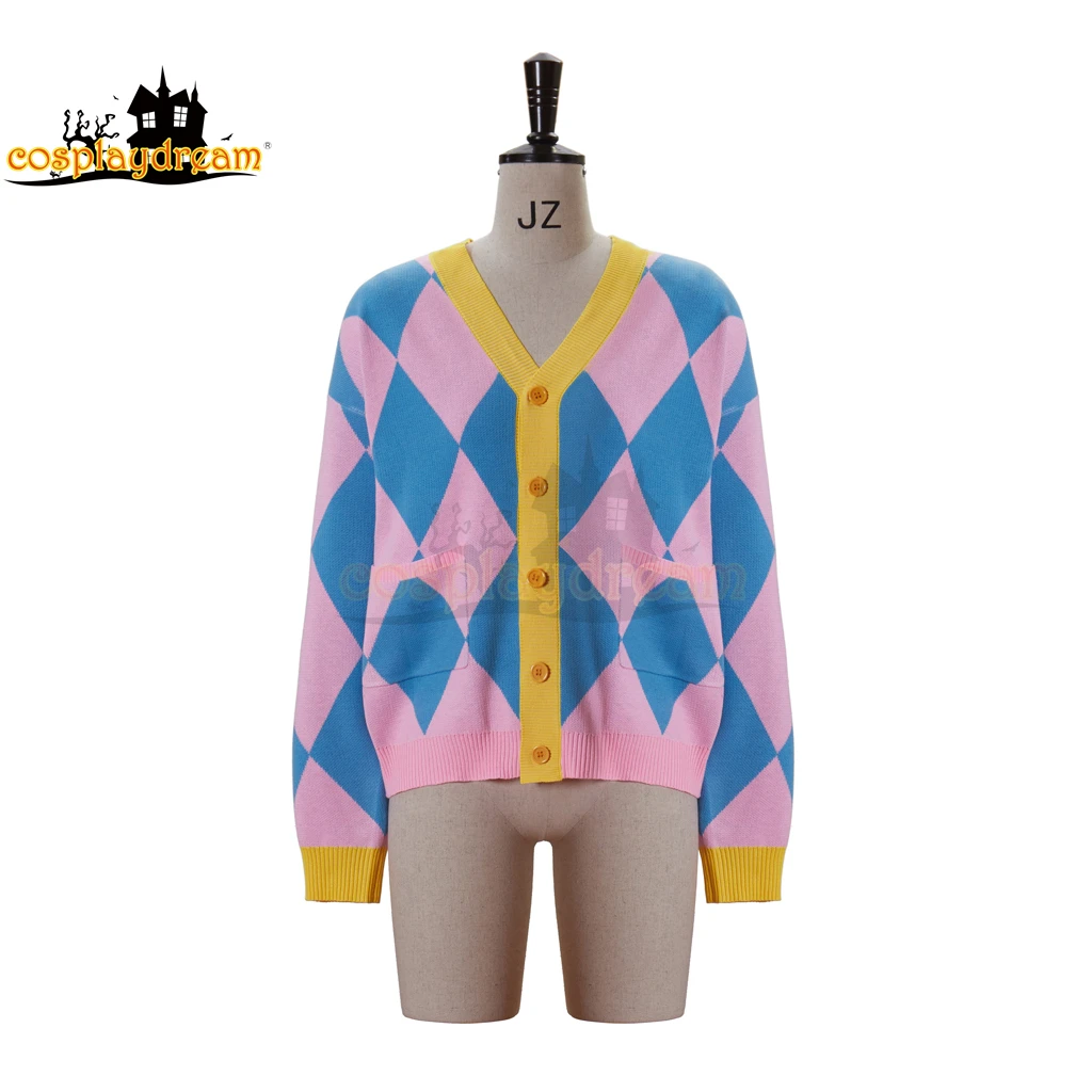 

Howl's Moving Castle Howl Only Coat Cosplay Costume Pink Knitted Cardigan Sweater Casual Jacket Top Outfit for Men Adult
