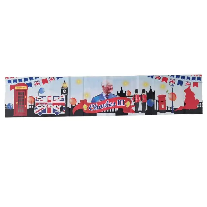 

King Charles Coronation Britain King Charles Coronation Banner 2023 New King Succession Coronation Celebration Bunting Decor 9 X