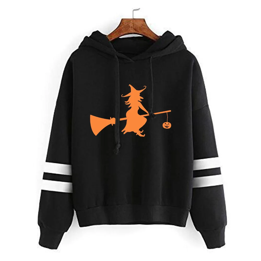 Halloween Flying Witchy Sweatshirts Halloweens Hoodies Witch Halloween Gifts Funny Witch Hoodie Fall Clothes for Women